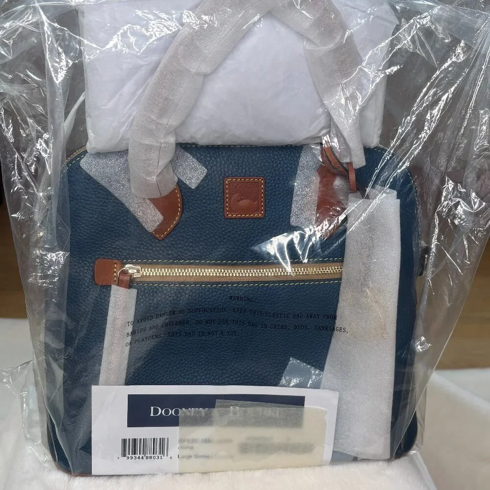 Dooney & Bourke Pebble Grain LARGE Domed Satchel/Shoulder Bag/Crossbody Bag - Picture 2 of 15